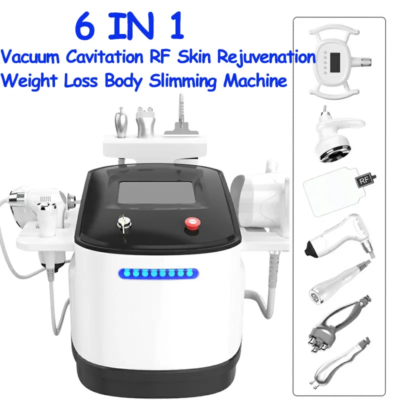 SPA 6 IN 1 Vorm Echografie Cavitatie Vetvermindering Gewichtsverlies Vacuüm RF Professionele Huidverjonging Afslanken Vela Machine