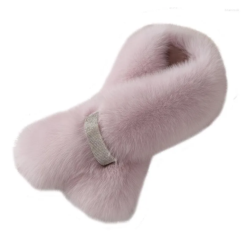 Scarves Russia Winter Women Fur Scarf Real Warm Neck Collar Shawl Fashion Ring Wrap For Paries Style