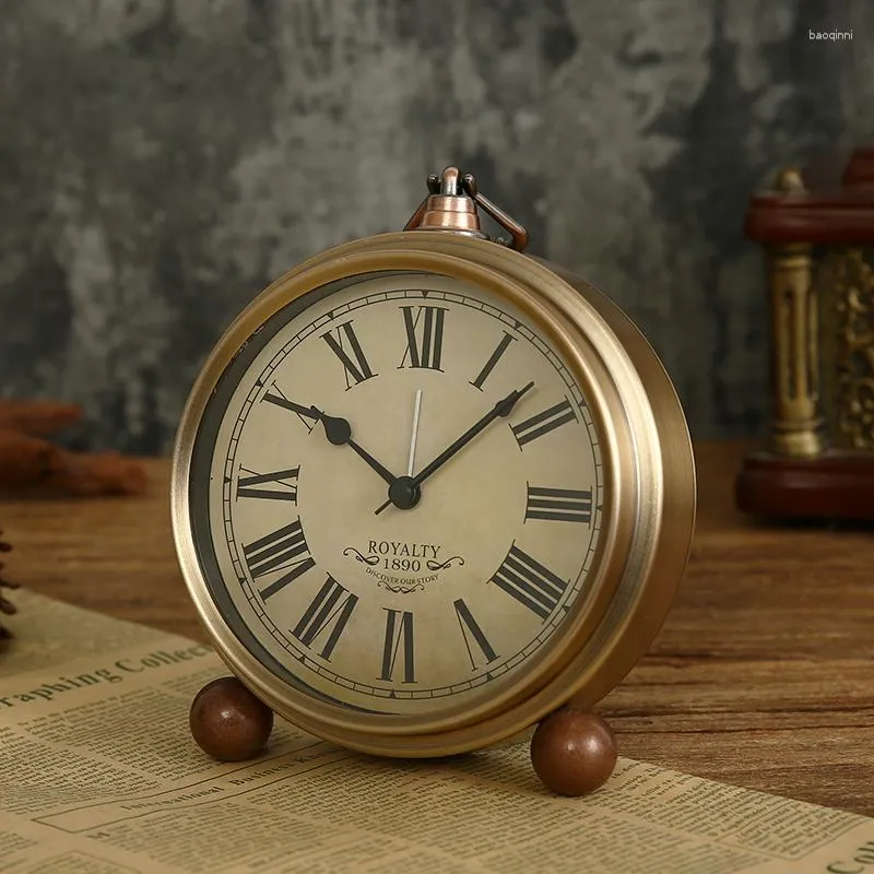 Table Clocks Living Room Vintage Desk Desktop Office Travel Nordic Clock Creative Elektronik Saat Home Decoration Luxury ZY50TZ