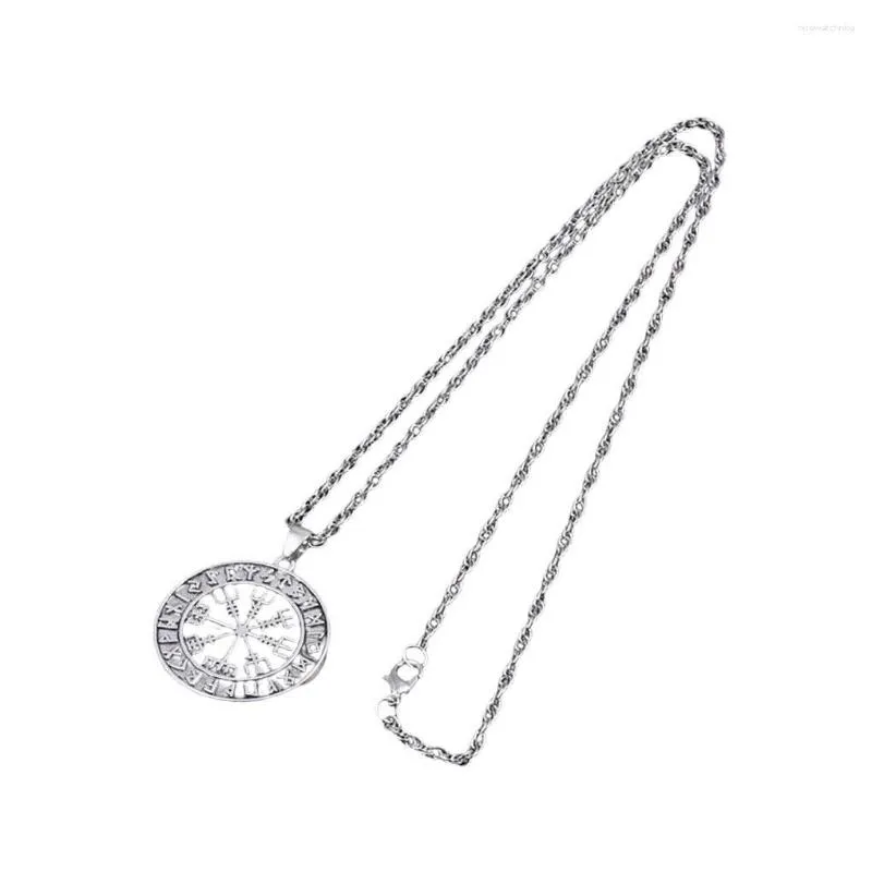 Подвесные ожерелья Руническое ожерелье по кругу модная чековая цепь мода.