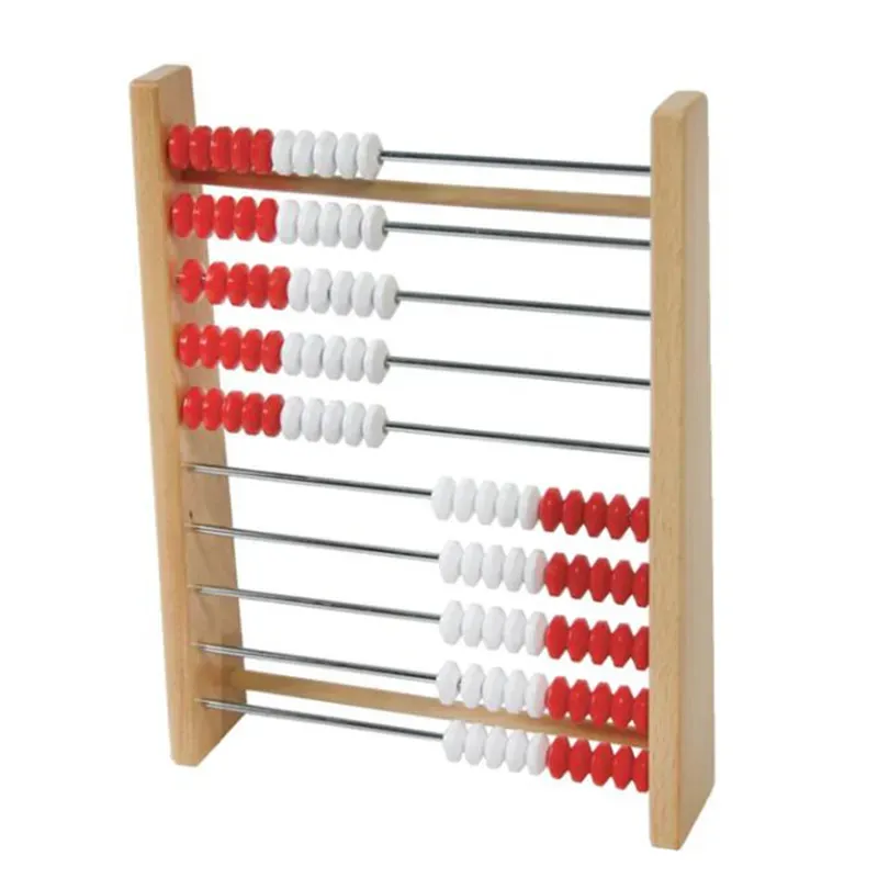 Rack de cálculo de madeira 10 barras de cálculo crianças iluminação quebra-cabeça brinquedo divertido material escolar