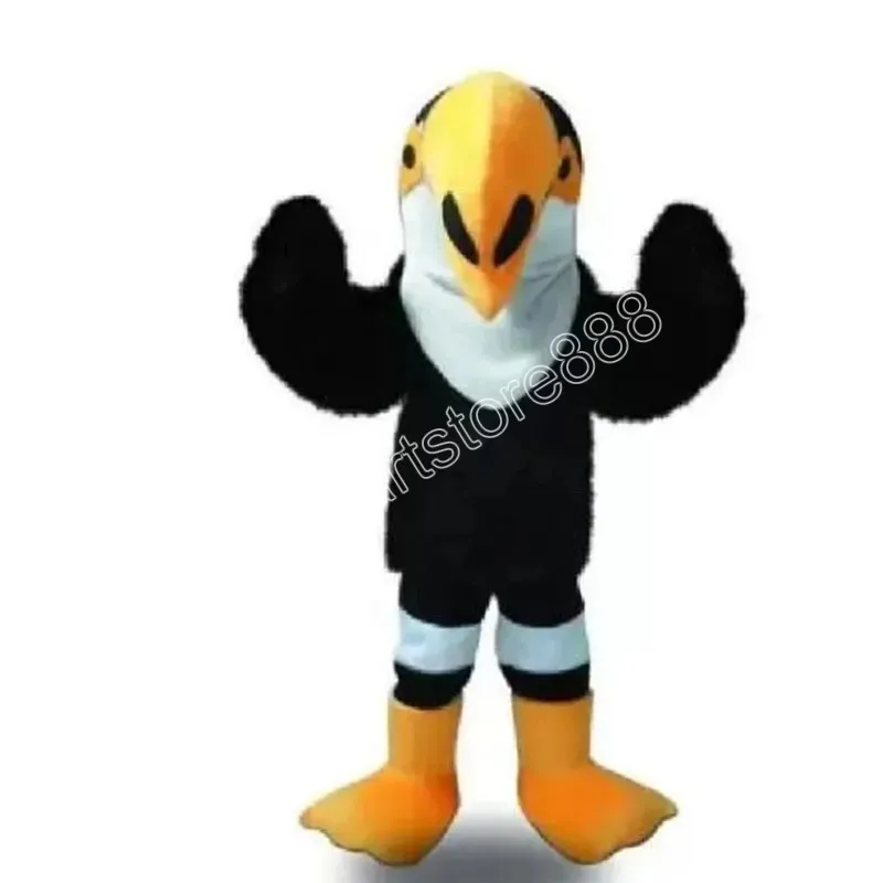 Nouveau dessin animé gros nez oiseau noir mascotte Costumes Halloween événement de noël Costumes de jeu de rôle jeu de rôle robe fourrure ensemble Costume