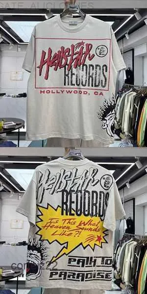 Mens Tshirts Real Po Hellstar Tshirt American High Street Hip Hop Alphabet Print T Shirt Men Women Summer Short Sleeve Top Tee High Wholesale