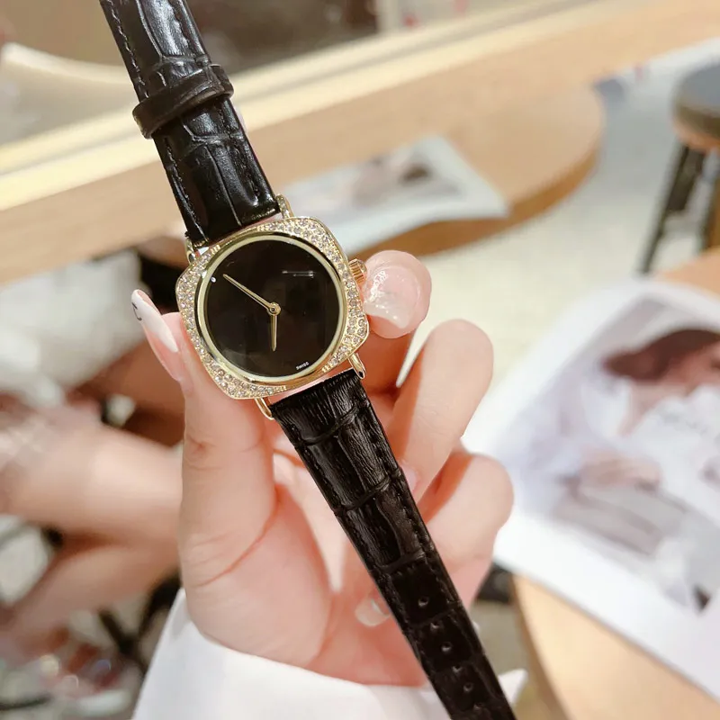 fashion luxury women watches Top brand Designer diamond 32mm Dial leather strap lady watch wristwatches for women New year christmas Valentine's Mother's Day Gift