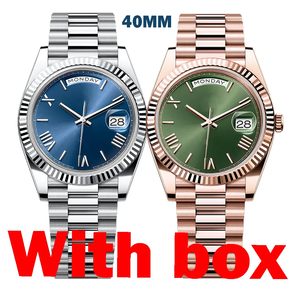 Mens Watch Day Date Designer Watches High Quality Deluxe Men Luxury Watch Automatic Mechanical movement Fashion Business Stainless Steel Waterproof Wristwatch