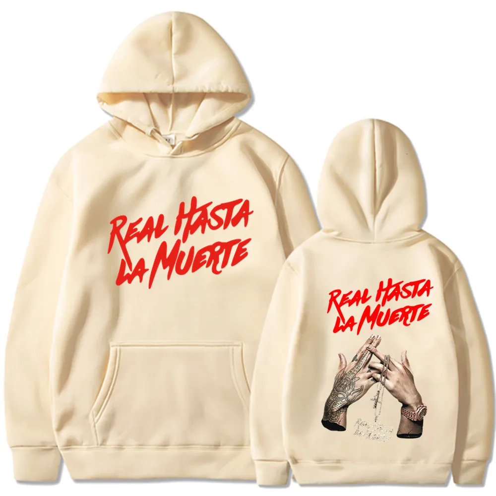 Men's Hoodies Sweatshirts Anuel AA Printed Hoodies Sweatshirt Coat Real  Hasta La Muerte casual Tracksuit Costume Men Women Clothing Anime Pullover