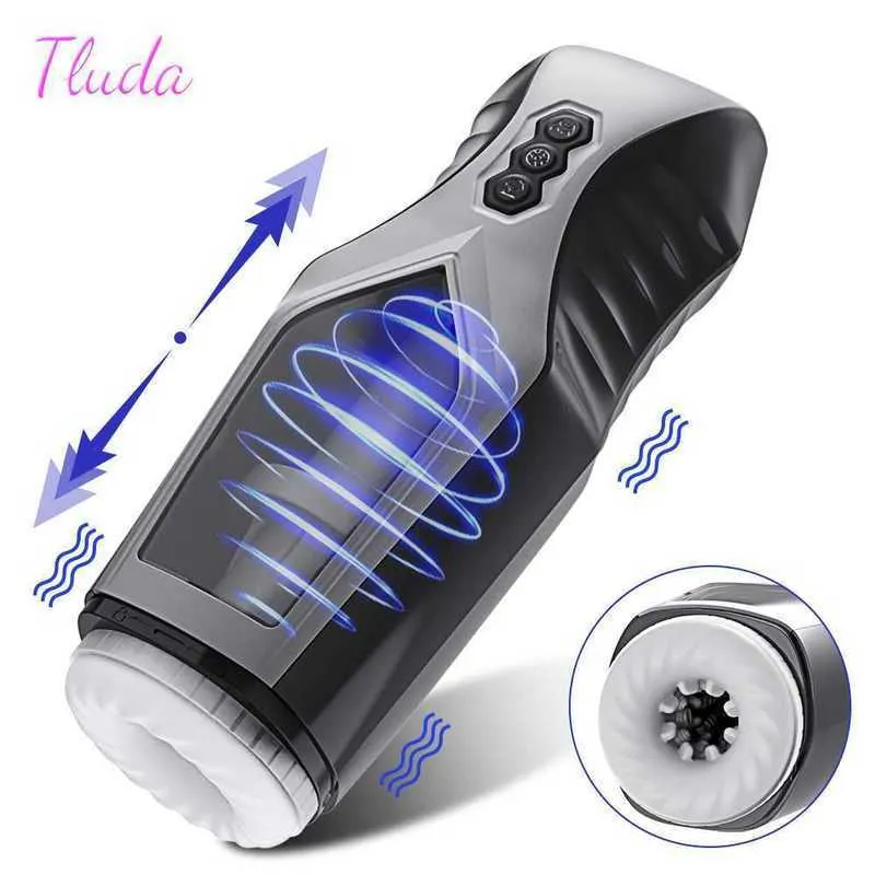 Massager Automatic Telescopic Male Masturbator Cup Silicone Vagina Masturbation for Men Mastubator Goods Adults