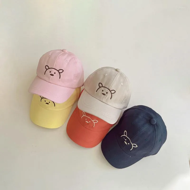 Boll Caps Baby Hat Spring Autumn Korean version av den söta tecknade björnhattarna Casual Children's Baseball Cap Hip Hop Snapback