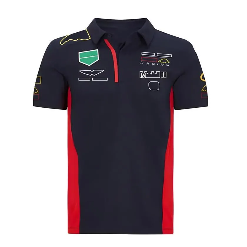 Футболка F1 Футболка с короткими рукавами полосатая рубашка Polo 2022 Повседневная команда униформа Формулы 1 гоночная форма с тем же стилем может быть настроена228i