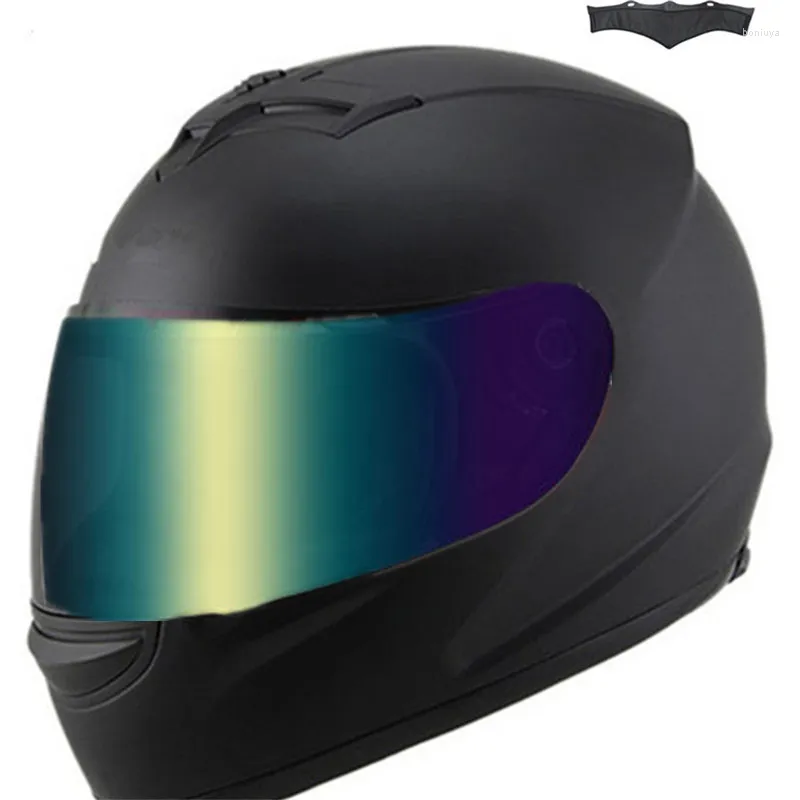 Casques de moto cadeau gratuit foulard ABS été casque intégral Motocross course vélo électrique Scooter café Racer saleté