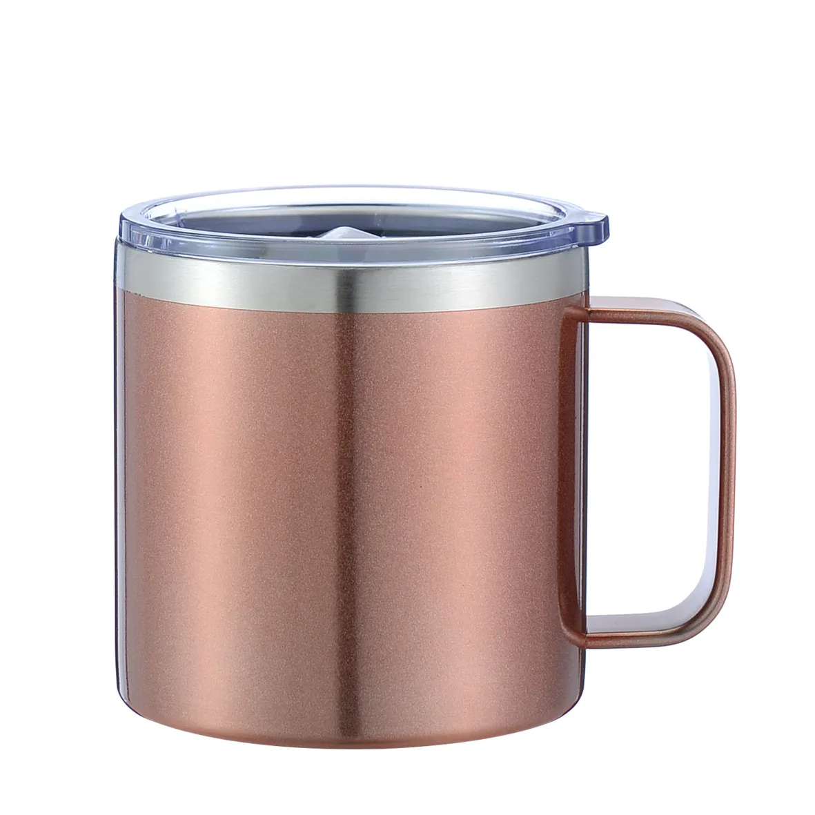 14oz Stainless Steel Sublimation Tumbler With Lid Handgrip Double Wall Vacuum Insulated Cup Wine Tumblers Coffee Mugs Water Cup