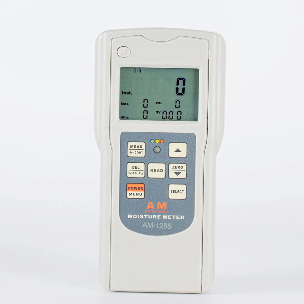 Medidor de umidade multifuncional AM-128S adota tipo de pesquisa método de medição não invasivo digital testador de umidade higrômetro
