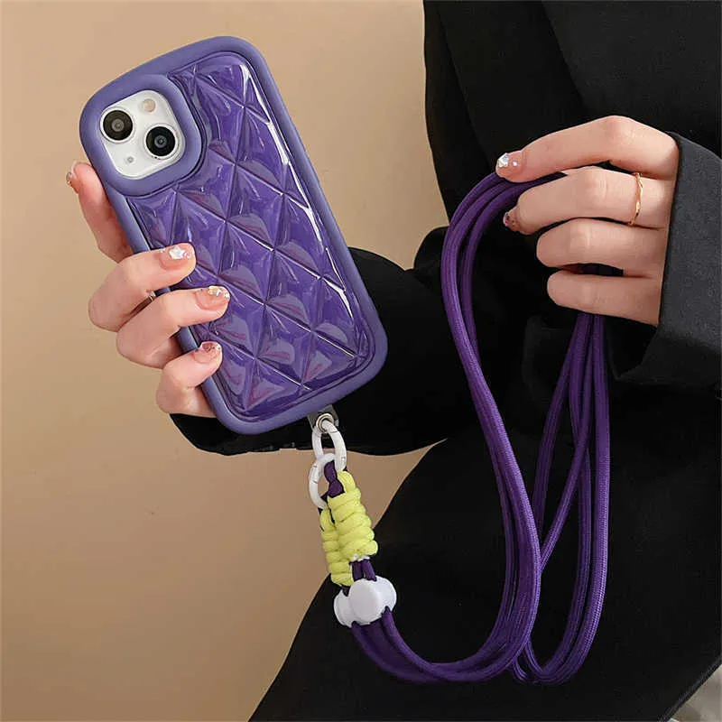 Cell Straps Charms Colorful Mobile Straps Lanyard Cute Sport Adjustable Lanyards Fashion Long Cell Rope Pendant For Strap