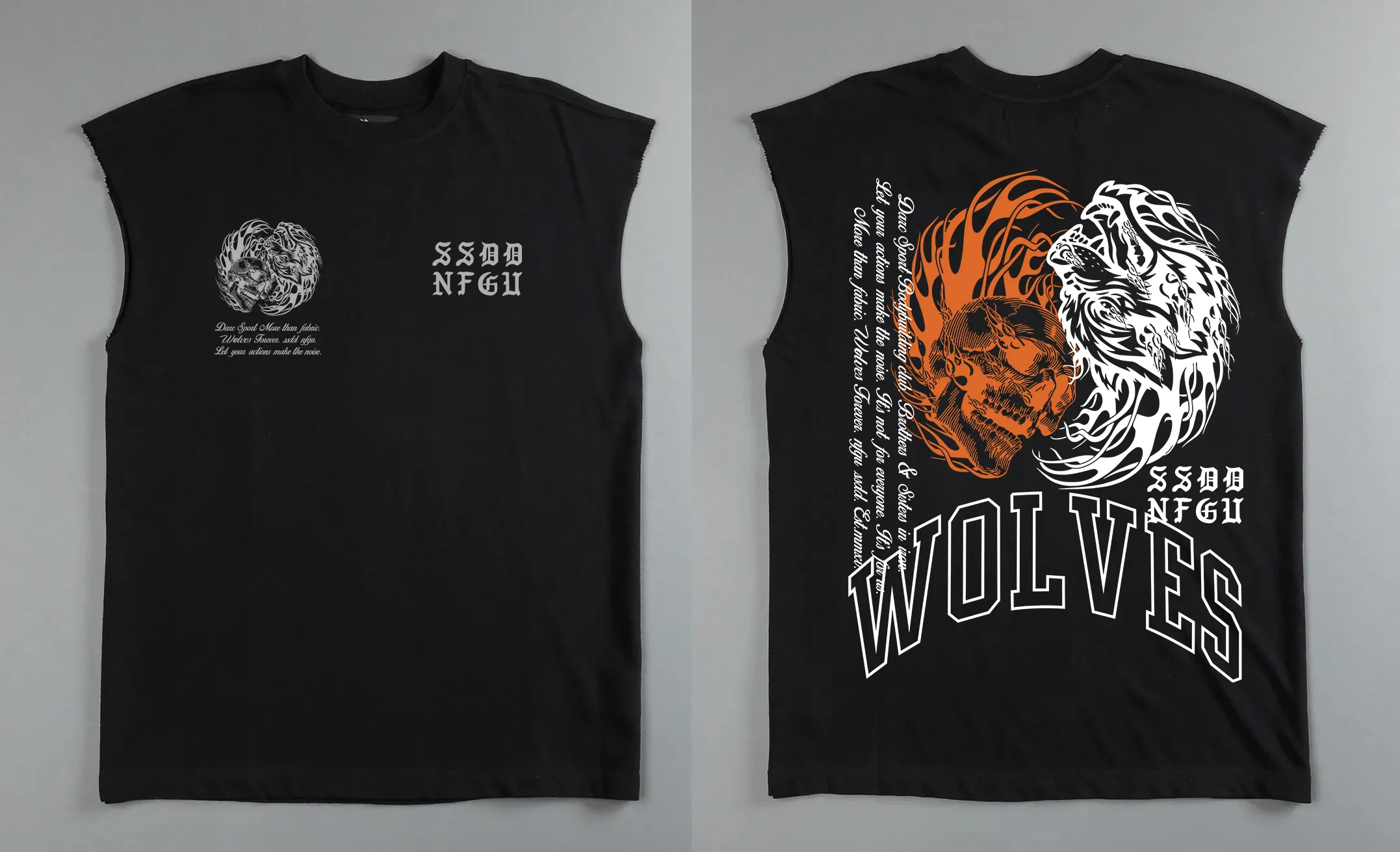 Wolves Gym & Workout Clothing: Sleeveless Fitness Gear