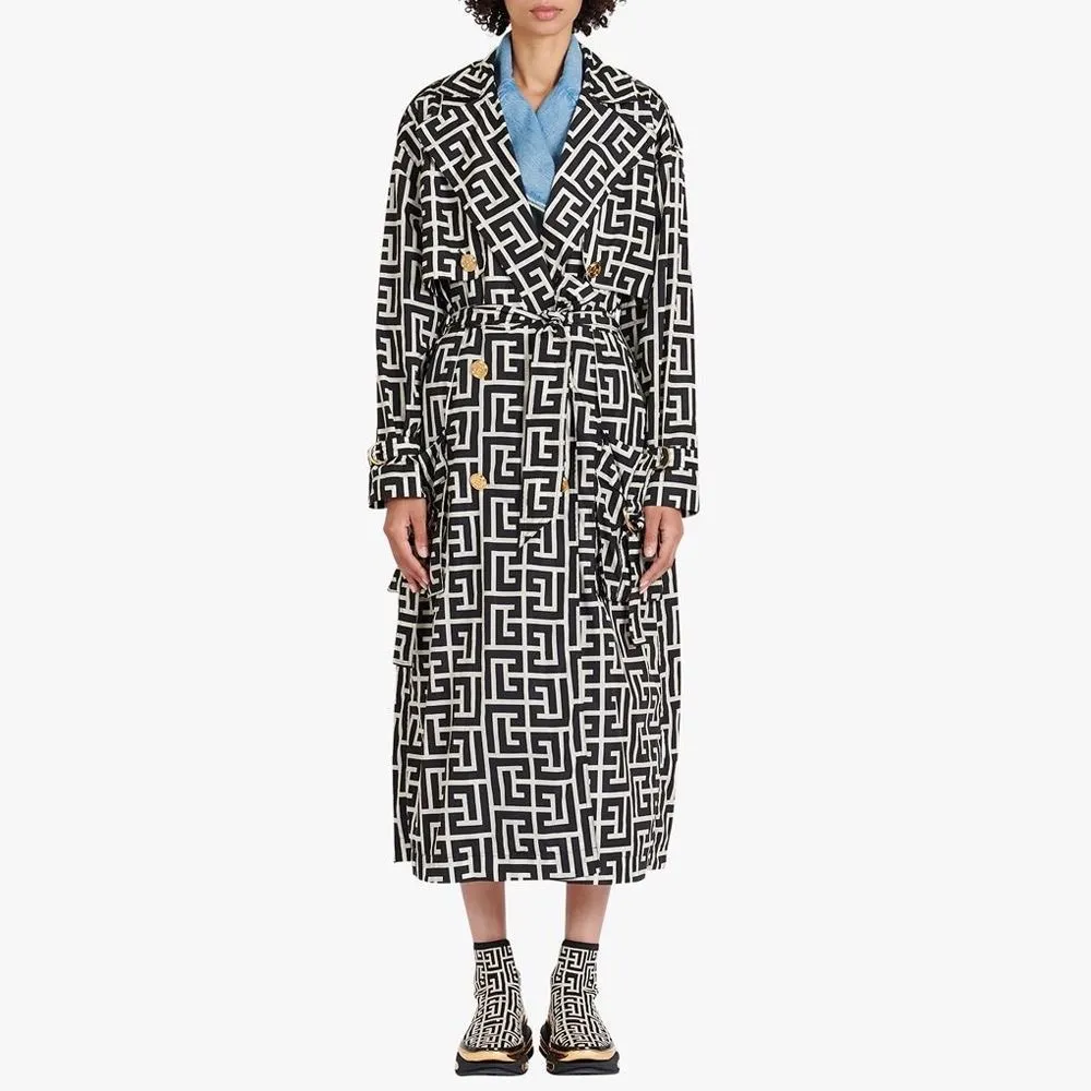 luxe dames designer trenchcoat Balma dames windjack losse riem jas vrouwelijke casual lange trenchcoat