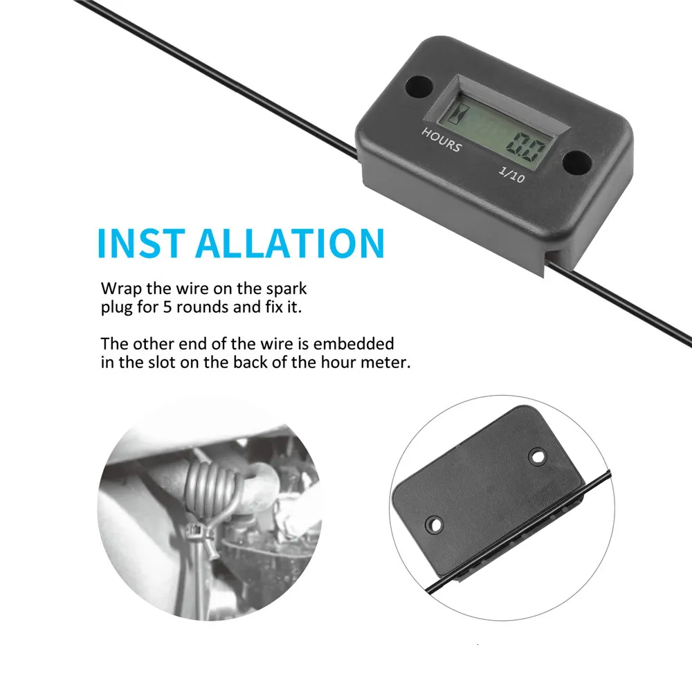 Compteurs LCD Étanche Numérique Tachymètre Compteur Horaire Pour ATV Moto  Instruments Motoneige Essence Bateau Générateur Vélo 230804 Du 6,27 €