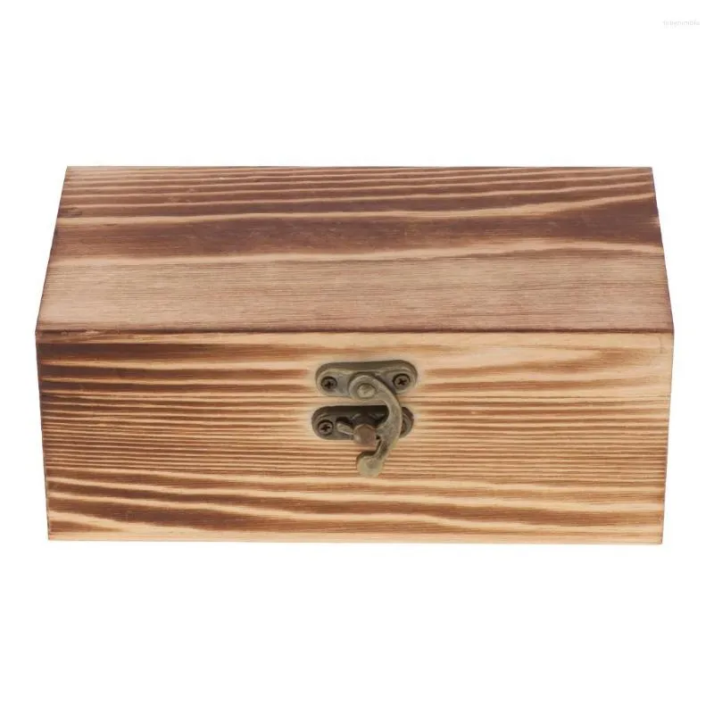 Jewelry Pouches Wooden Tea Box Case With Storage Holder Organizer