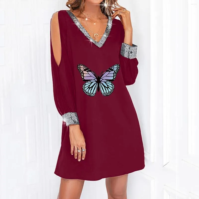 Summer Dresses for Women 2023 Casual Fashion off Shoulder V Neck