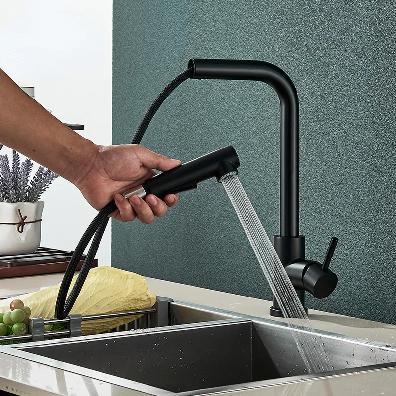 Sink Rotation Stainless Steel 2 Function Amazon Kitchen Sink Faucets Faucet With Pull ...