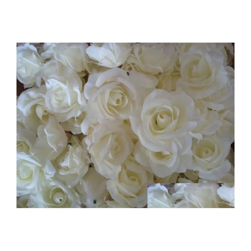 Dekorative Blumen Kränze Blumenköpfe 100p künstliche Seidenkamellien Rose gefälschte Pfingstrose