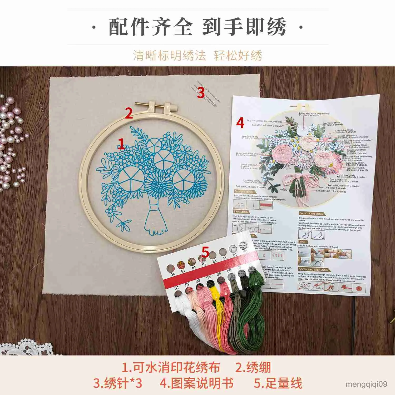 Chinese Producten DIY Creatieve Plant Patroon Borduurwerk Naaien Craft Cross Stitch Materiaal Halffabrikaten Handgemaakte Handwerken voor Home Decor R230807
