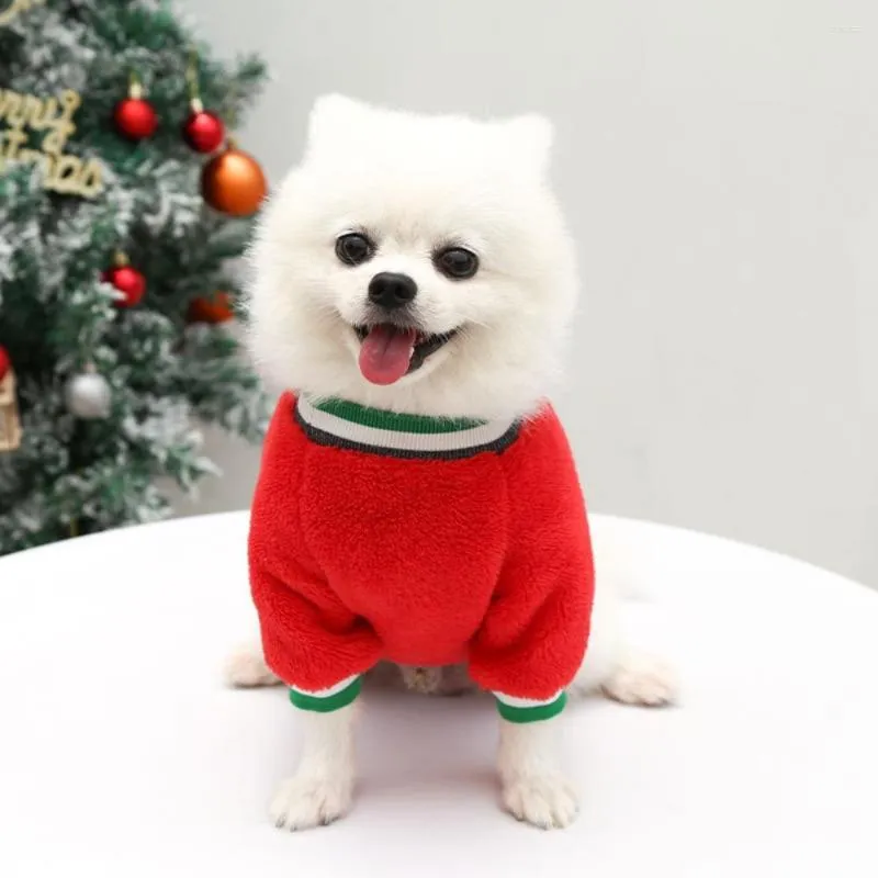 Ubrania psie ubrania świąteczne koralowe aksamitne sweter ubrania kota stopy zapasy.