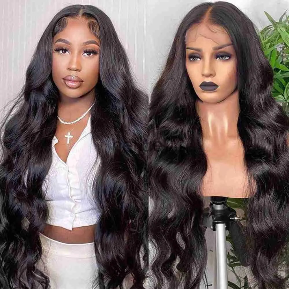 Human Hair Capless Wigs HD Transparent 13x4 13x6 Body Wave Lace Front Human Hair Wigs For Women 360 Lace Frontal Wig Pre Plucked 4x4 Closure Wig Mstoxic x0802