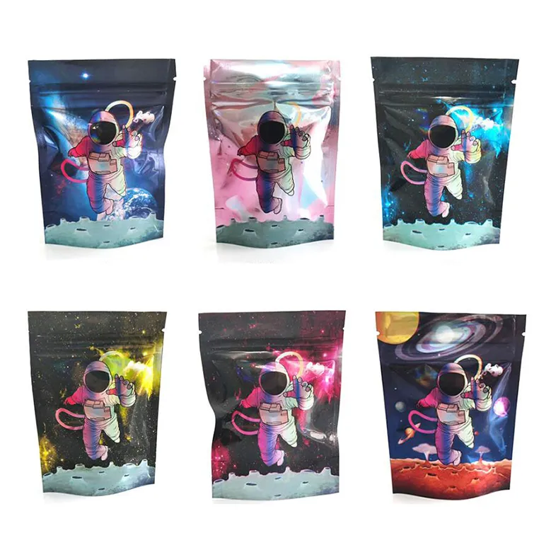 Packages packing bag Stand Up pouch package Mylar Bags aluminium foil children sour spaceman space station wholesale