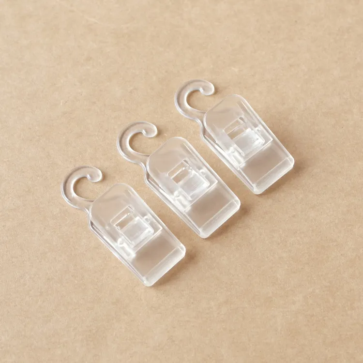 Mini Clear Plastic Clothes Pin Hooks Clip A Shape Collection Rope Light Clips Family Travel Hanging Laundry Clasp