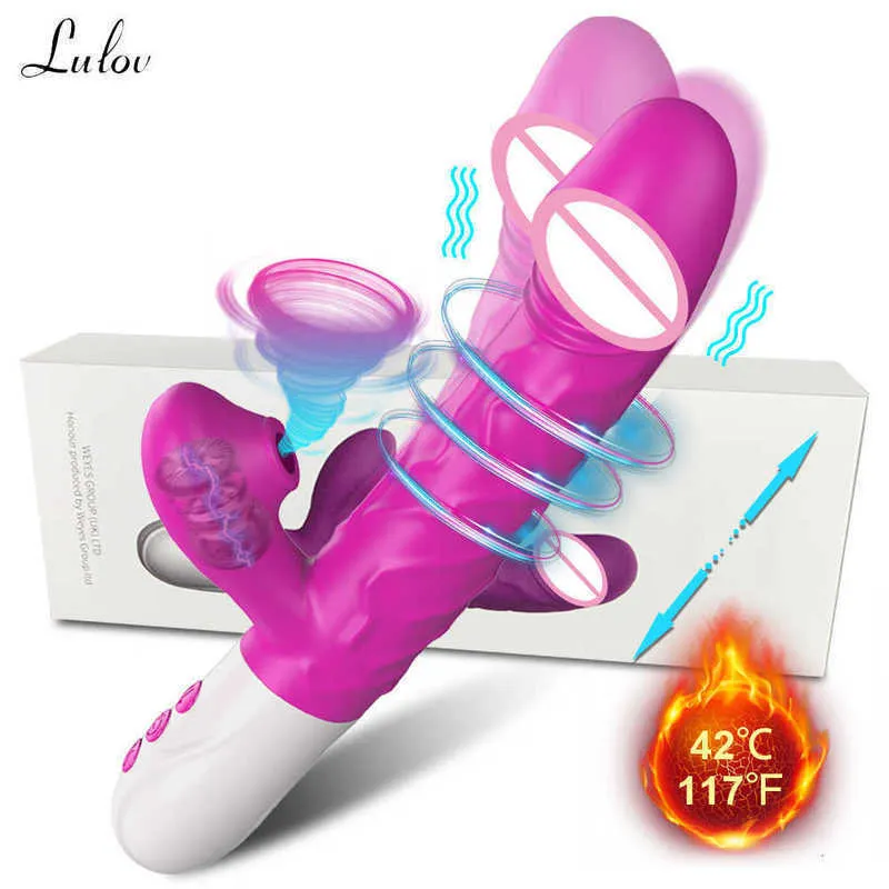 Massagegerecht Dildo -Schubvibrator mit weiblicher Masturbation Klitoris -Sauger Klitoris Vakuumstimulator Erwachsener Waren für Frauen