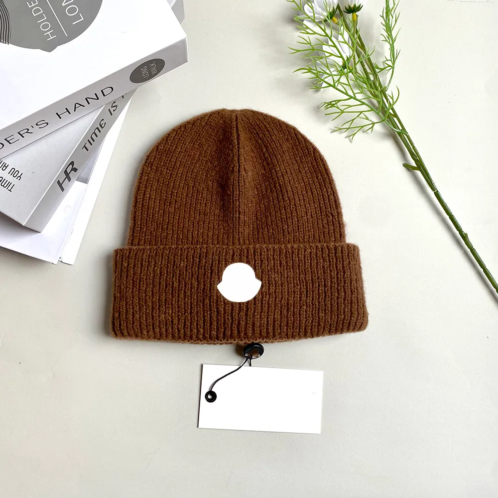 Tasarımcı Beanie Hat Peluş Stili Sonbahar ve Kış Sıcak Örgü Kapak Kapağı Beanie/Kafatası Kapağı Moda