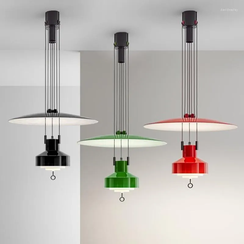 Hanglampen Italiaanse lichten Minimalistische verstelbare vliegende schotellamp voor slaapkamer Eetkamer Woonkamer Moderne LED creatieve verlichting