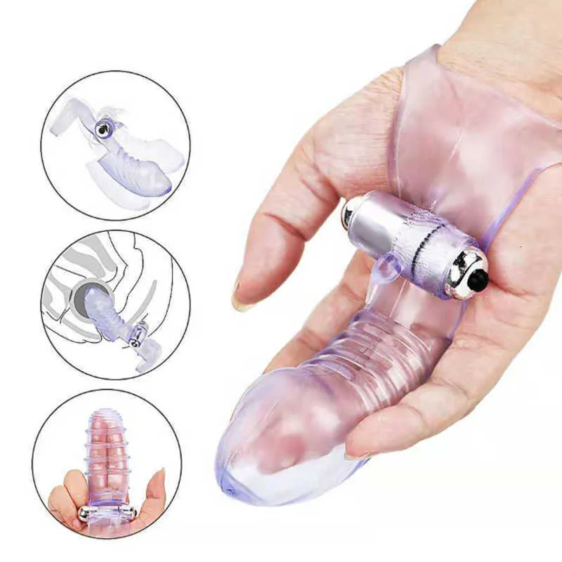 Massager Finger Vibrator Penis Sleeve g Spot Clitoris Stimulator Vagina Orgasm Clit Climax Massage for Women