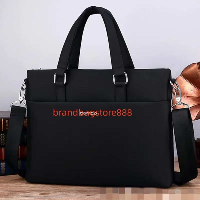 The latest men's handbag horizontal Oxford cloth casual briefcase simple single shoulder crossbody bag computer bag file bag