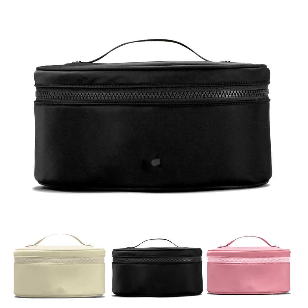 Sacos lulus Stuff limón mujer maquillaje Bolsa Oval Top Access 3.5L artículos de tocador Duffel top bolsa de diseñador bolsa de cosméticos para hombre nylon Bolso de mano de lujo Bolsas de lavado de viaje de hombro