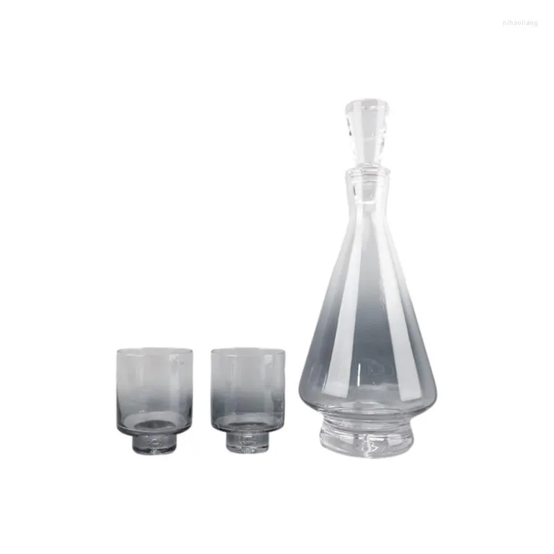 Hip Flasks Verre Transparent Carafe À Vin Set Haute Qualité Rouge Chinois Modèle Chambre Restaurant Cabinet