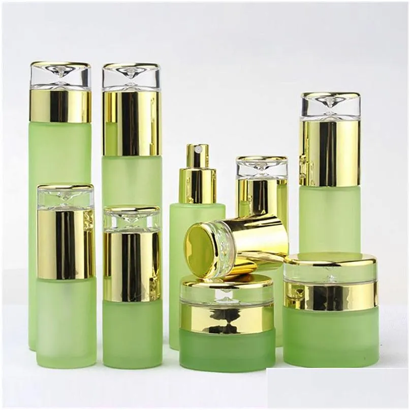 Packing Bottles Wholesale 20Ml 30Ml 40Ml 60Ml 80Ml 100Ml 120Ml Glass Spray Bottle Lotion Cream Jars Empty Cosmetic Containers With Pla Dhren