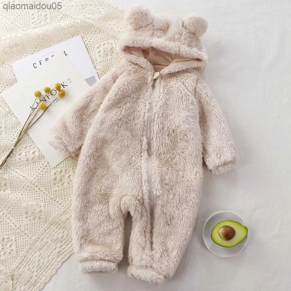 Winter Newborn Baby Boys Girl Fleece Jumpsuit Hooded Romper Warm Coat  Outwear | eBay
