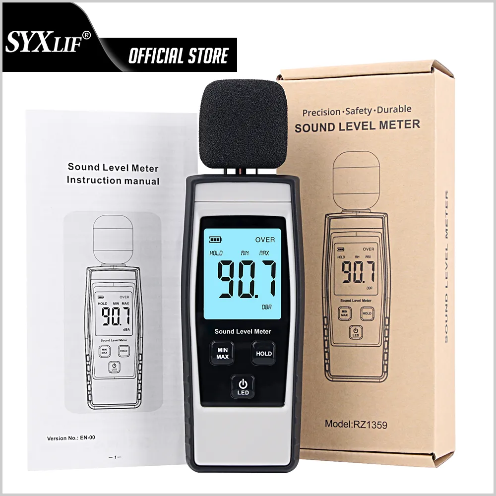 Noise Meters SYXLIF Decibel measuring device Digital sound level meter Decibel detector Noise metergauge Noise measuring device Decibelmeter 230804