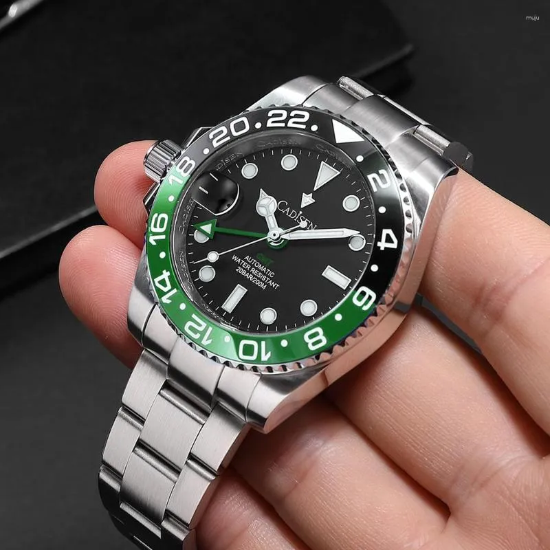 Relojes De Pulsera CADISEN Left Crown NH34 Relojes Mec nicos