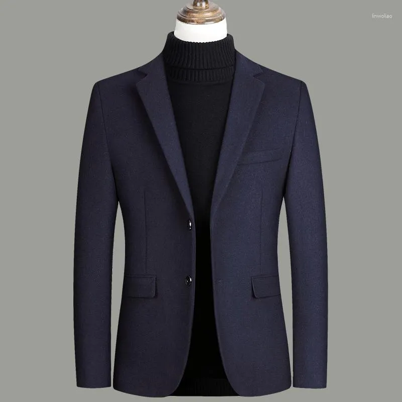 Men's Suits High-quality Leisure Suit Wool Spring And Autumn Middle-aged Woolen Jacket Slim-fit Winter Style