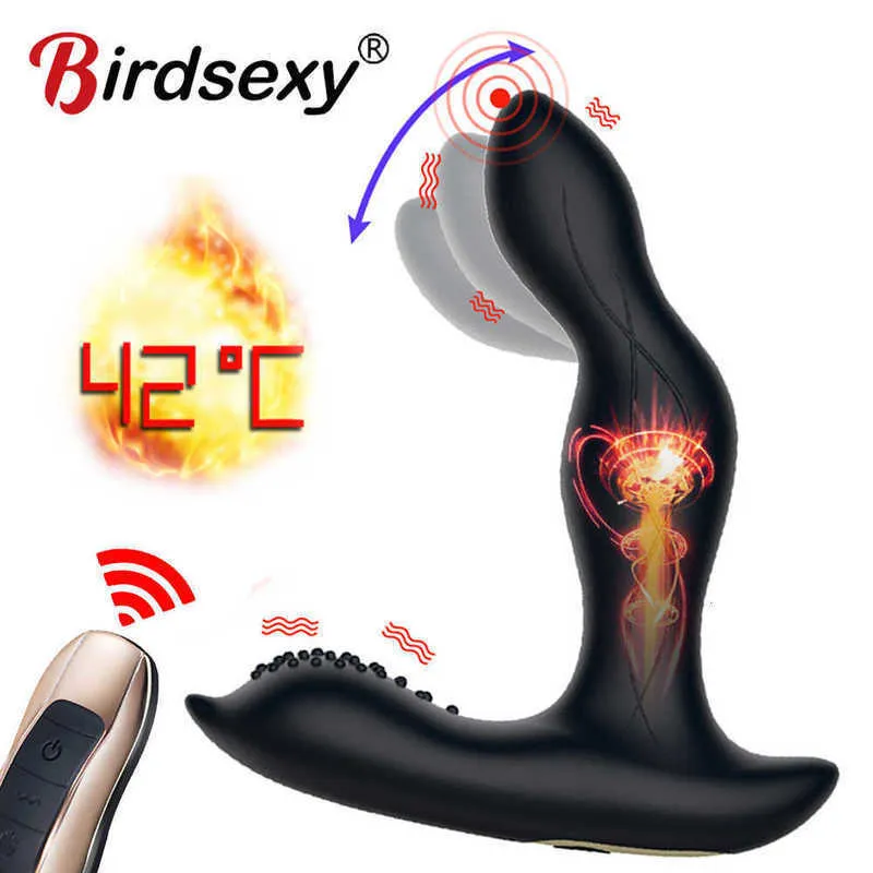 Vibratore anale Dito Massaggio prostatico Stimolare l'ano Butt Plug Masturbatore maschile Cortile per uomini Gay