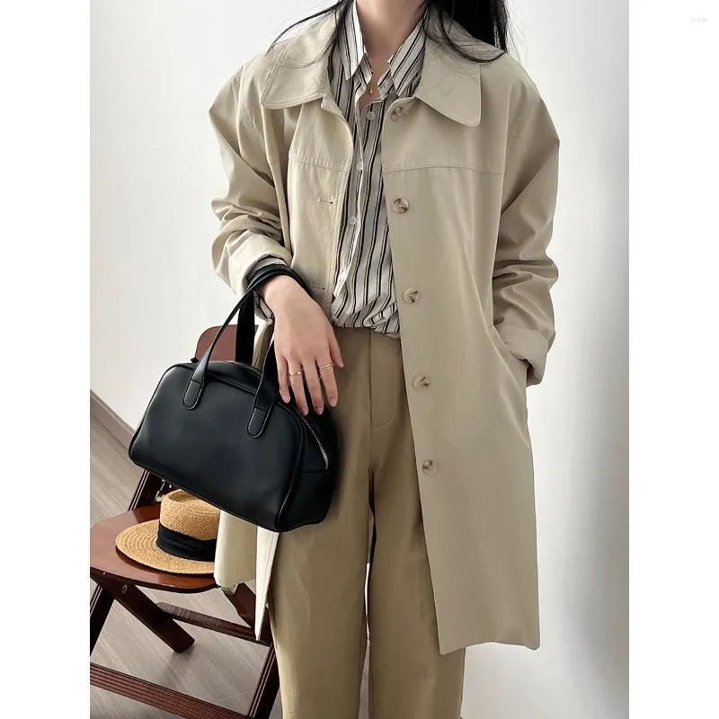 Women's Trench Coats 2023 Fashionable Coat For Women Spring Summer Vintage Style Mid-length Overcoat