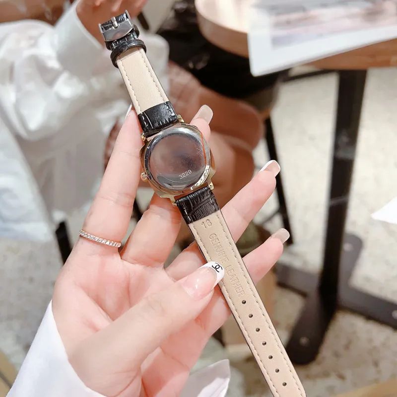 fashion luxury women watches Top brand Designer diamond 32mm Dial leather strap lady watch wristwatches for women New year christmas Valentine's Mother's Day Gift