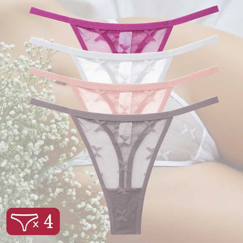 Sexy Lace Thong Women Low Waist Panties Transparent G String Thongs T Back  Underwear Female Solid Intimates Lingerie L230626 From 7,32 €