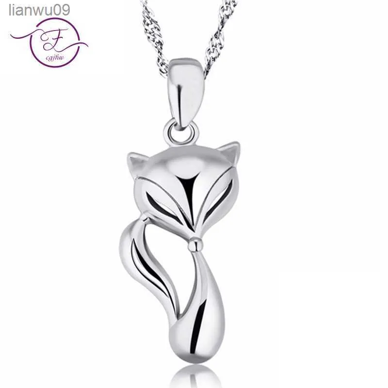 Sterling Silver 925 Necklace Women Jewelry Animal Fox Pendant Link Chain Chocker For Wedding Engagement Party Christmas Gifts L230704