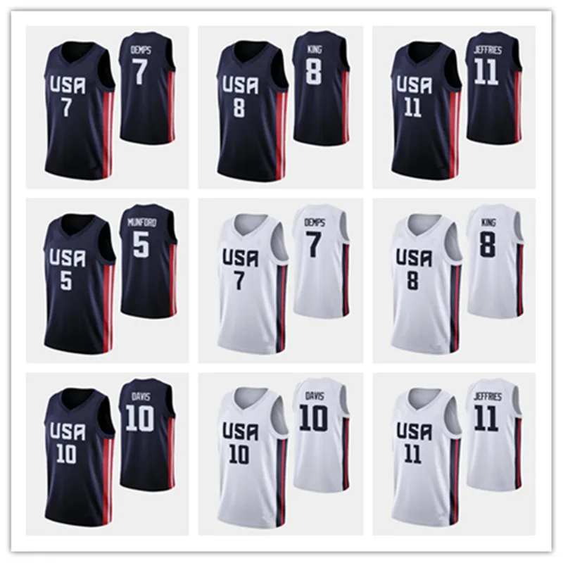 2023 Camiseta de baloncesto del equipo de EE. UU. 7 Brandon Ingram 13 Jaren Jackson Jr. 6 Cameron Johnson 14 Walker Kessler 9 Bobby Portis 15 Austin Reaves 4 Tyrese Haliburton 12