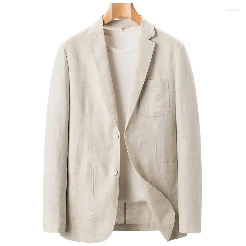 Men's Suits Arrival Fashion Linen Casual SYoung And Middle-aged Small Suit Top Summer Thin Coat Spring Size M L XL 2XL 3XL