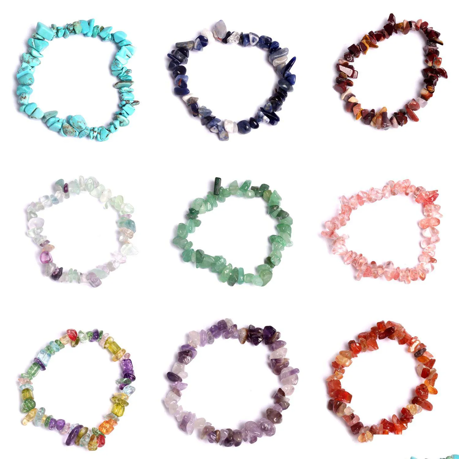 Perlé Nouveau Bracelet En Cristal De Guérison Naturelle Sodalite Puce Pierre Précieuse Stretch Brisé Pierre Chakra Perles Bracelets Mode Drop Delivery J Dhmoj