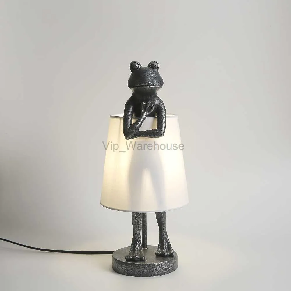 Nordic kikker led Tafellamp Hars Bureaulamp voor Kamer Retro Design Woonkamer Decoratieve dier Bureaulamp HKD230807